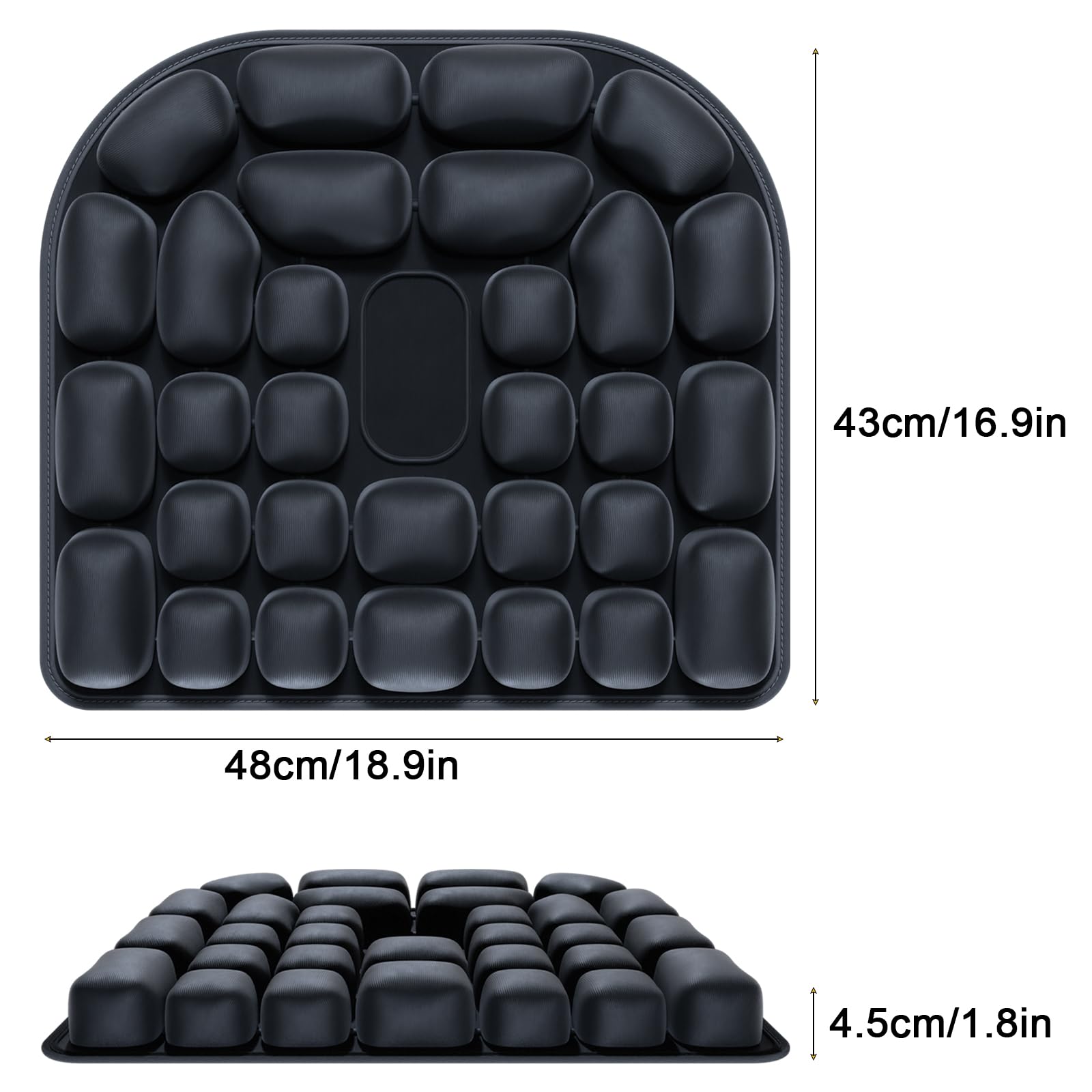 Cojín de Viaje Sondur, Cojin Antiescaras Cojín de Celda de Aire 3D, Cojín Inflable Portátil para Asiento de Avión, Asiento de Coche, Silla de Oficina, Silla de Ruedas