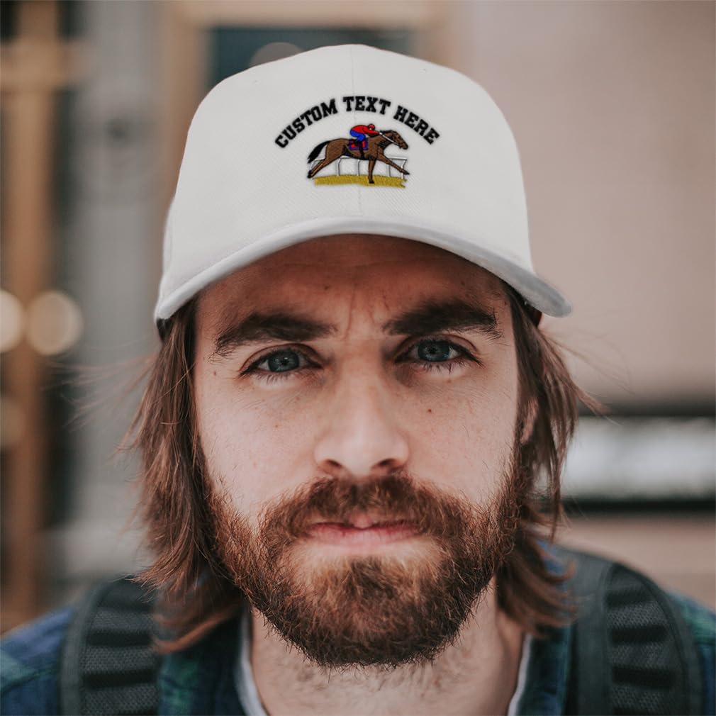 Custom Baseball Caps for Men & Women Embroidered Western Racehorse Horse Racing Ladies & Men Baseball Hats