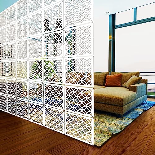 Lchen Hanging Room Divider Panel,Wood-Plastic Panel Screen 10 Pieces 0.2In Thick White Panels For Living Room Bedroom Home Office Decoration(Hy-S-10Panels) #TOP1