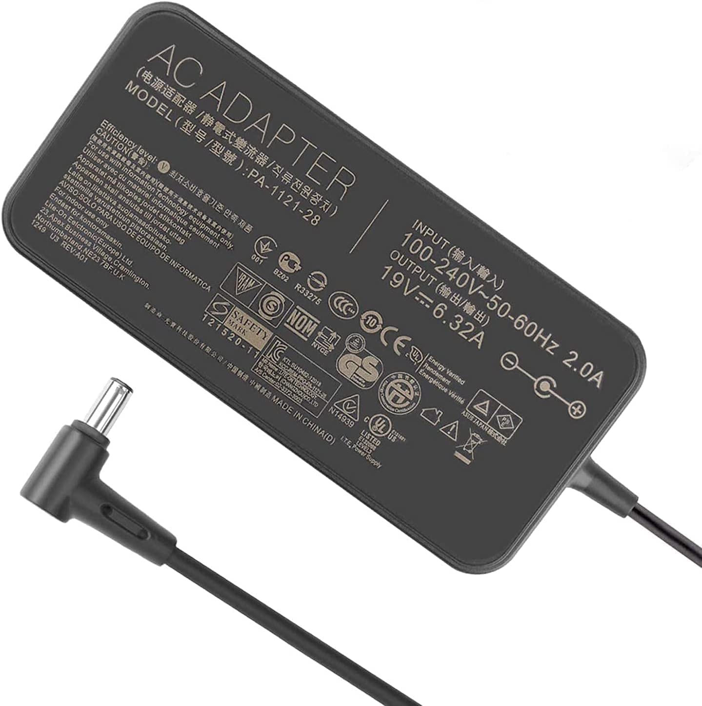 Ładowarka 19 V 6,32 A 120 W kompatybilna z ASUS TUF Gaming FX505GE A15-120P1A 6,0 x 3,7 mm