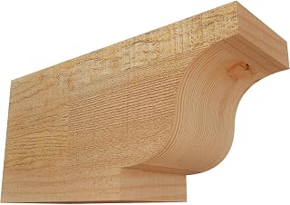 Ekena Millwork RFT04X06X12NEW00RDF Newport Rough Sawn Rustic Wood Rafter Tails' 4"W x 6"H x 12"L, Douglas Fir