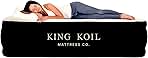 King Koil Luxury Air Mattress Queen with Built in Pump, Integrated Premium Pillow Inflatable Airbed for Guests, Camping & Home (Manufacturer Warranty)