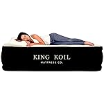King Koil Luxury Twin Air Mattress with Built in Pump, 20 Double High Twin Size Premium Airbed, Inflatable Blow Up Mattress, Waterproof, 1-Year Warranty