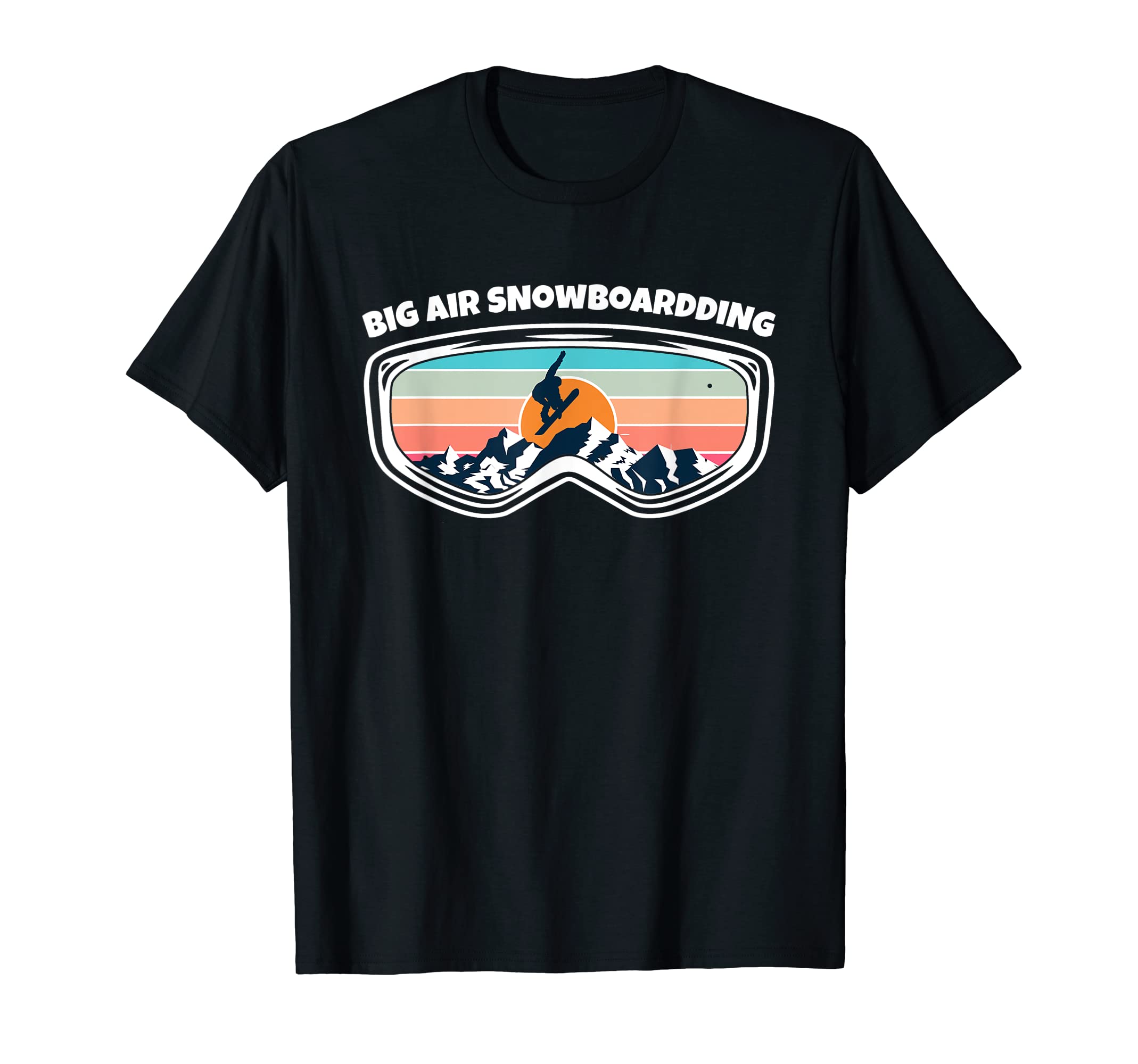 Big-Air Snowboarding Goggles as Big Air Snowboard T-Shirt