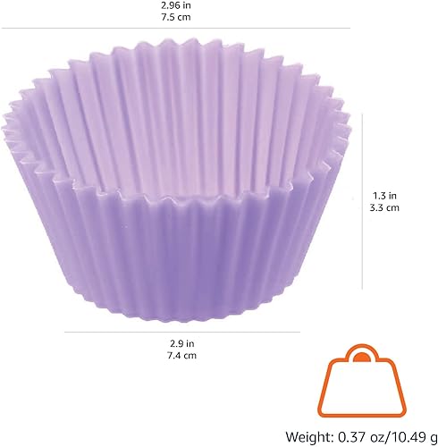 Miniatura 4 de Tienda Basics Tazas de silicona reutilizables para hornear forros para magdalenas paquete de 12 multicolor