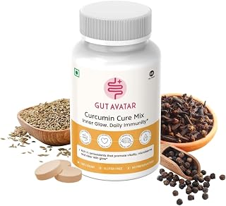 GUTAVATAR Gut Curcumin Cure Mix Healthy Gut Supplement Boost Immunity Powder Anti Inflammatory Strengthens Bones & Muscles... Price In India