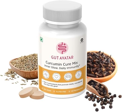 GUTAVATAR Gut Curcumin Cure Mix Healthy Gut Supplement Boost Immunity Powder Anti Inflammatory Strengthens Bones &amp; Muscles...