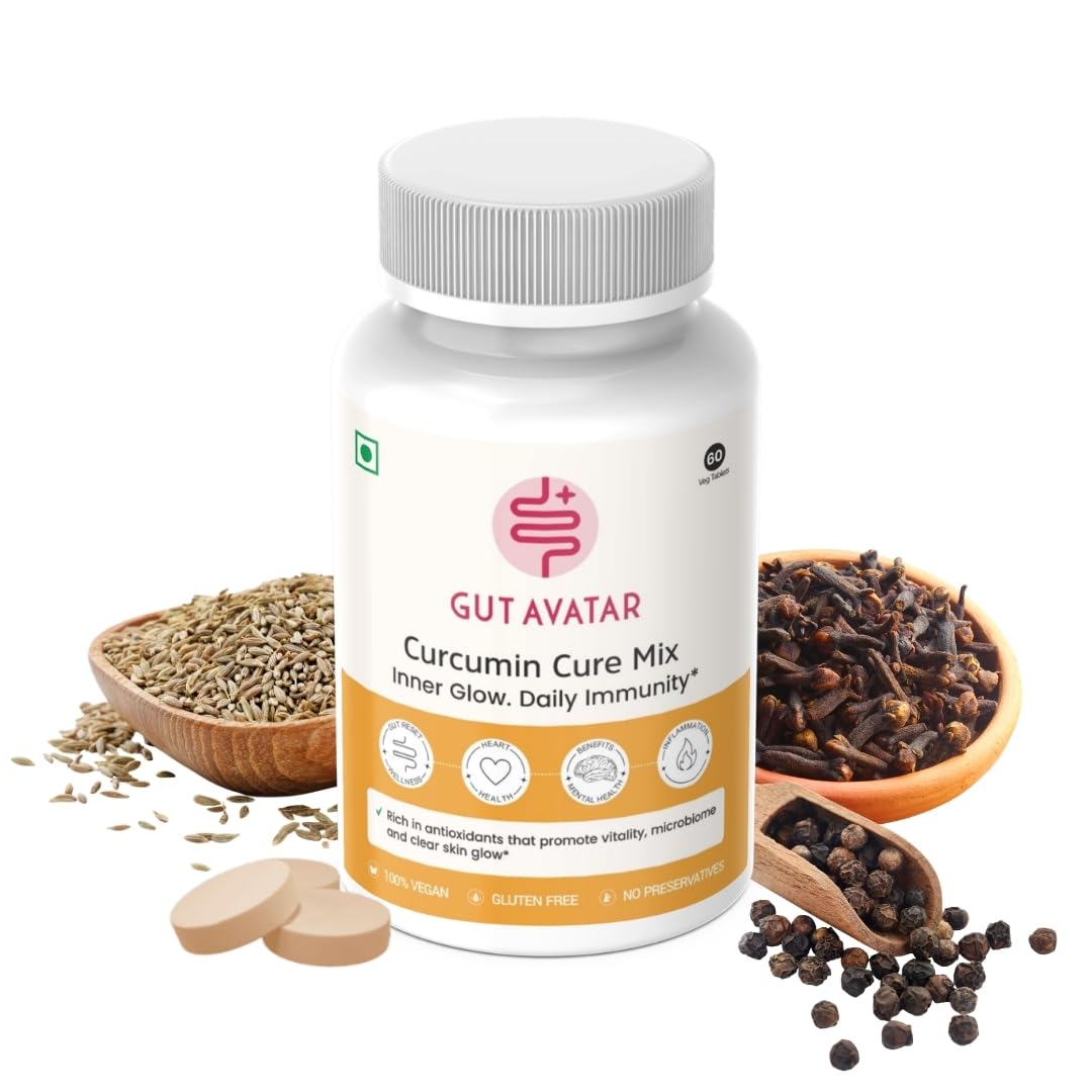 Gut Curcumin Cure Mix Healthy Gut Supplement Boost Immunity Powder Anti Inflammatory Strengthens Bones & Muscles Supplement Drink Mix Healthy Skin Drink (60 Powder Tablet Bottle)-picture-17