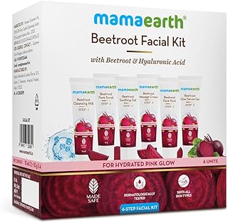 Mamaearth Beetroot Hydraful Facial Kit with Beetroot & Hyaluronic Acid - 2*10 ml + 4*10 g Hydrated Pink Glow in 30 Minutes... Price In India