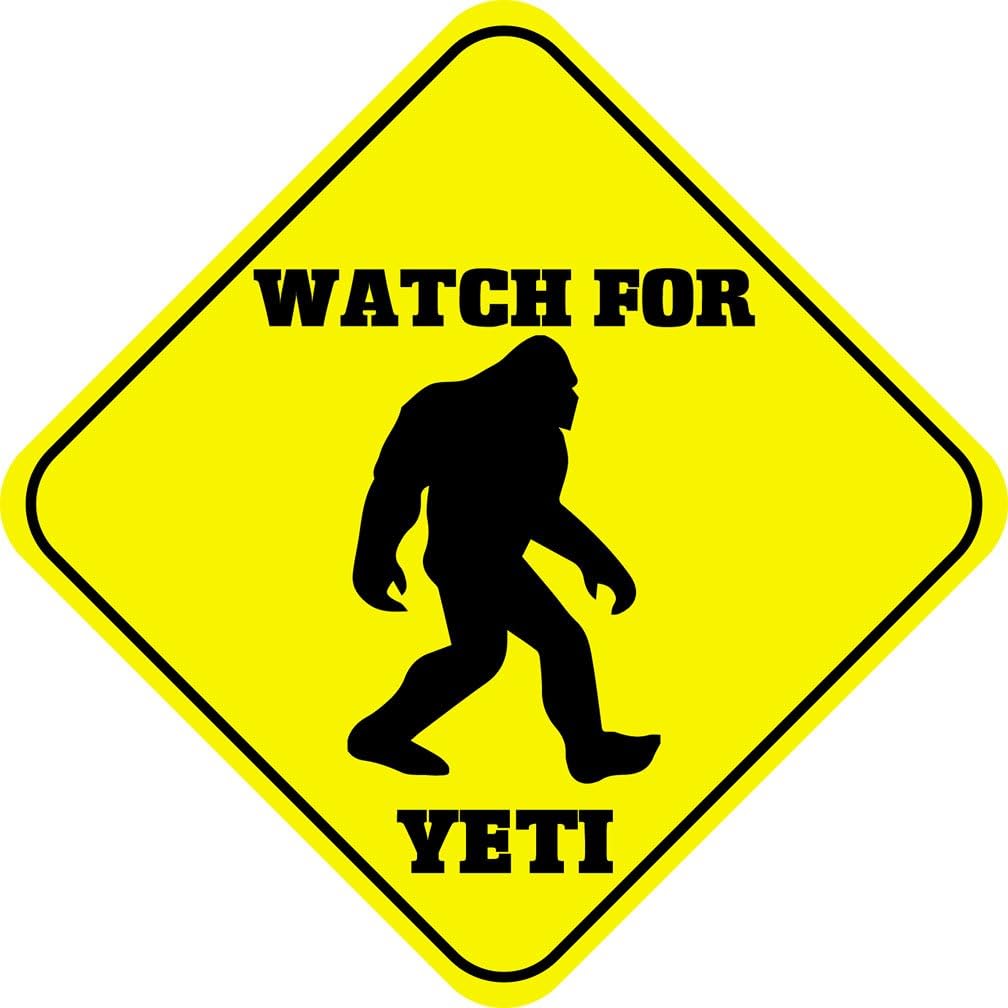 Fastasticdeals Watch for Yeti Crossing Funny Metal Aluminum Novelty Sign