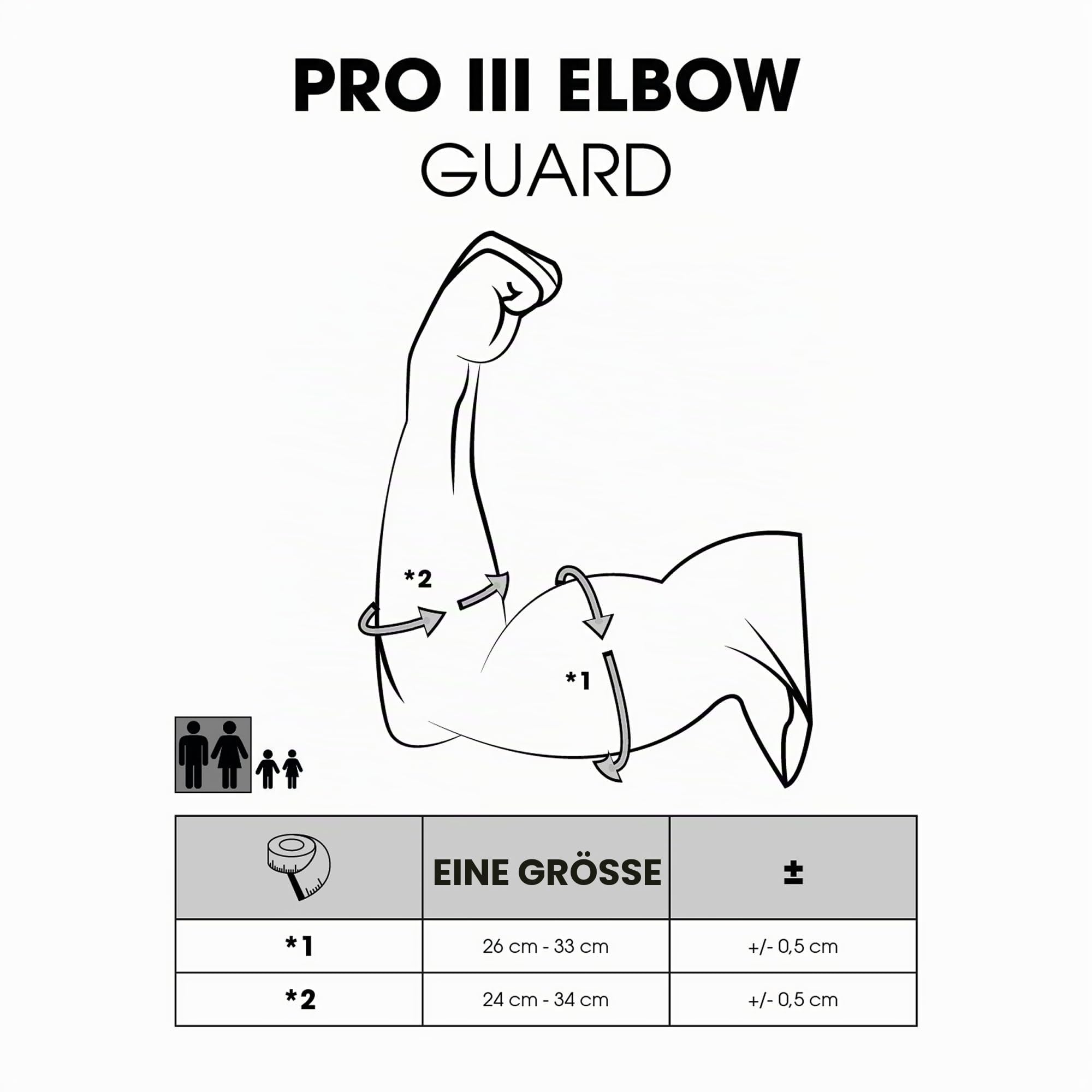 O'Neal Ellenbogenprotektor PRO III Elbow Guard Black I Ergonomisch geformter Ellenbogenschoner I Motocross Enduro I Ellenbogenschützer mit verstellbaren Klettverschlüssen I One Size
