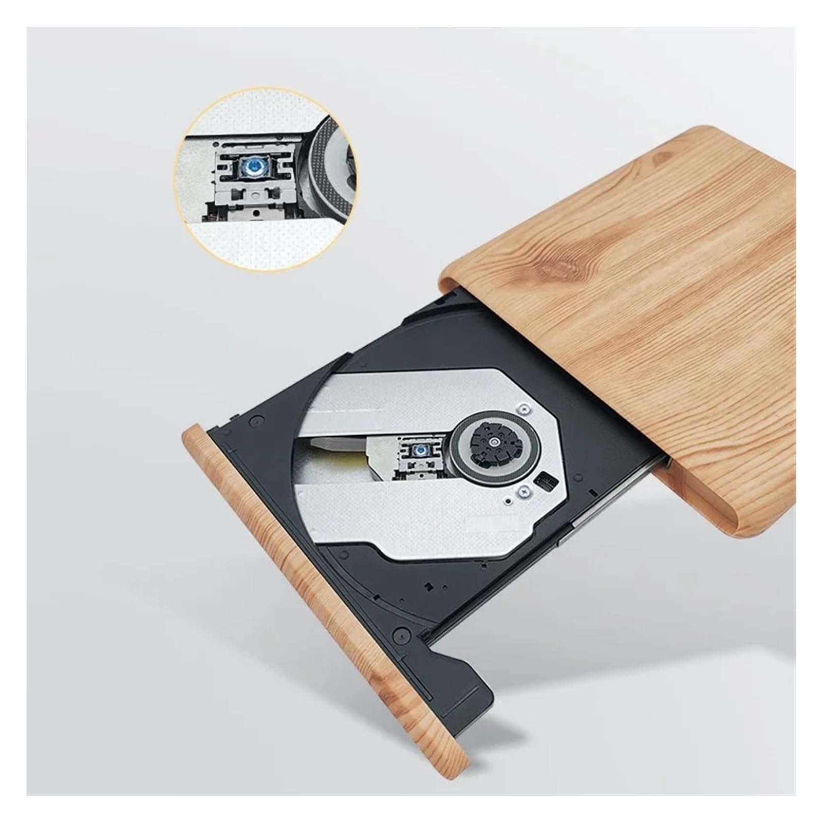 Zewnętrzny Napęd CD/DVD USB 3.0 Z Nadrukiem Wood Grain Do Komputerów Stacjonarnych I Laptopów, Przenośny Szybki OszczęDność Miejsca