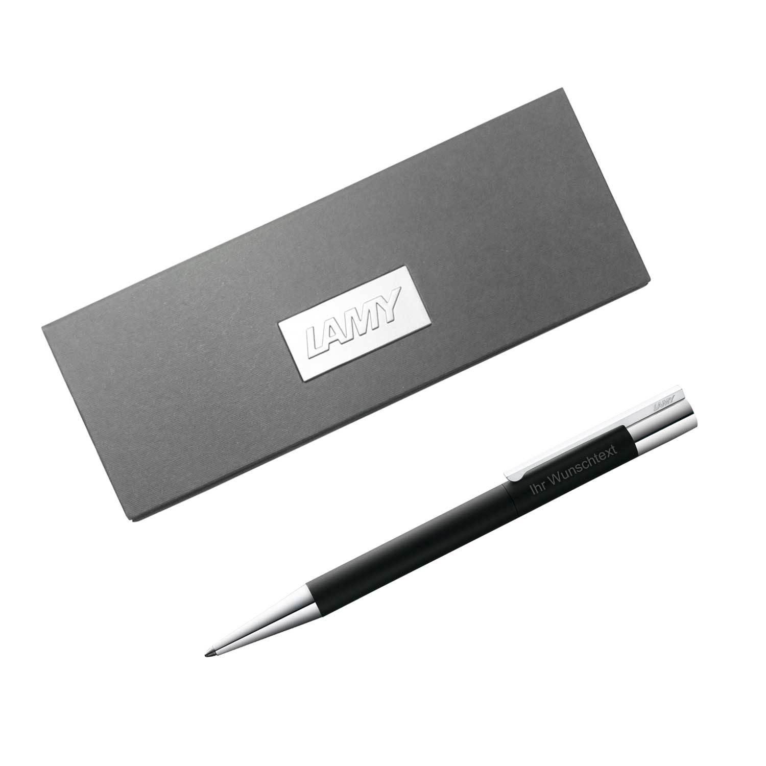 Lamy Kugelschreiber Scala – Edelstahl Mattschwarz, Mit Laser-Gravur Option