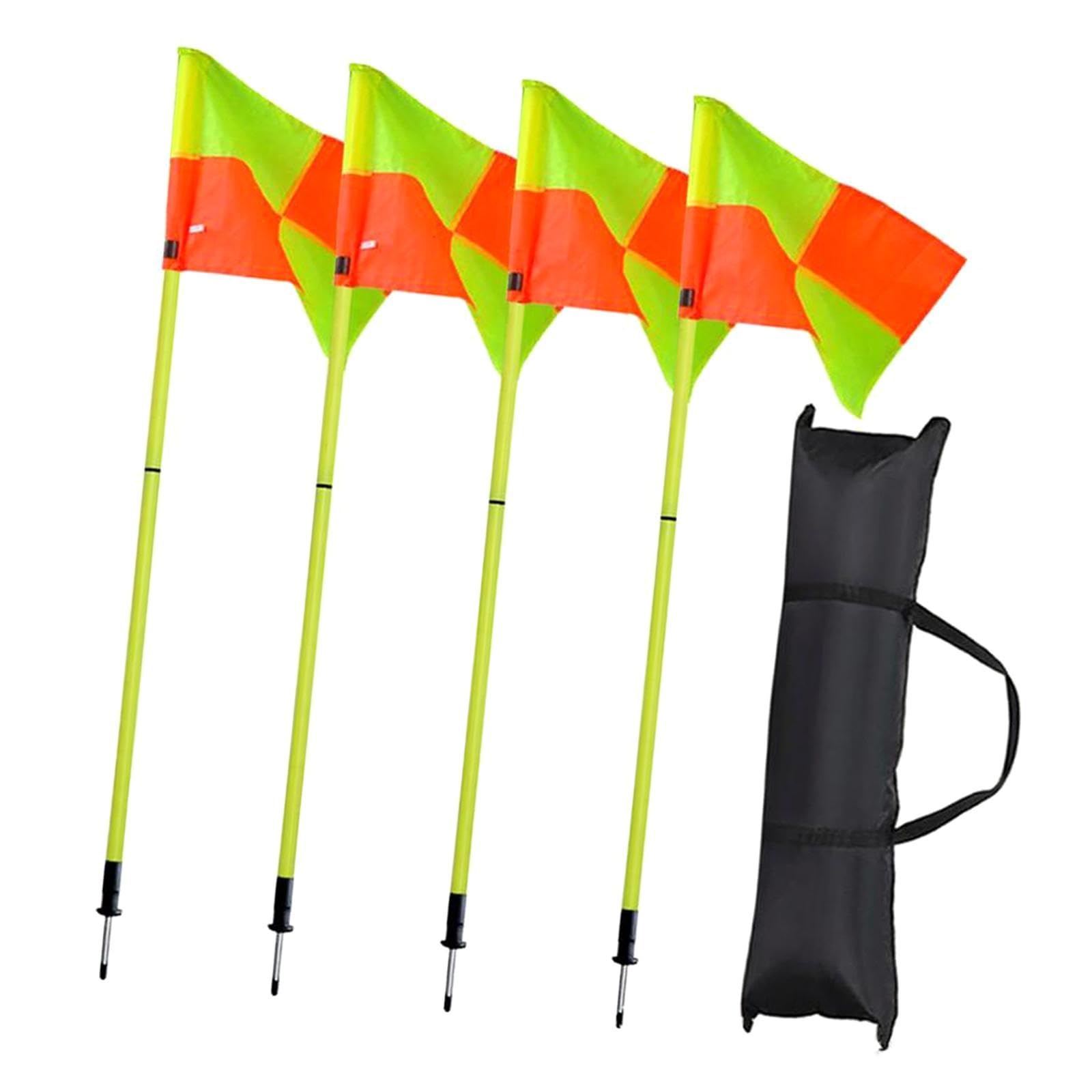 TISHITA Set di 4 Bandierine per Angoli da Calcio, per L'agilità del Calcio per L'allenamento Sportivo di Hockey