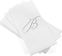 Vista 37 de AMERICAN HOMESTEAD - Toallas de mano desechables – Servilletas de invitados con monograma de lámina plateada – Toallas de papel de baño similares al