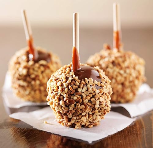 Miniatura 3 de Penta Angel Palitos de bambú de 5.5 pulgadas, 30 unidades de 0.197 pulgadas de grosor, palitos de caramelo de caramelo de manzana, palitos de