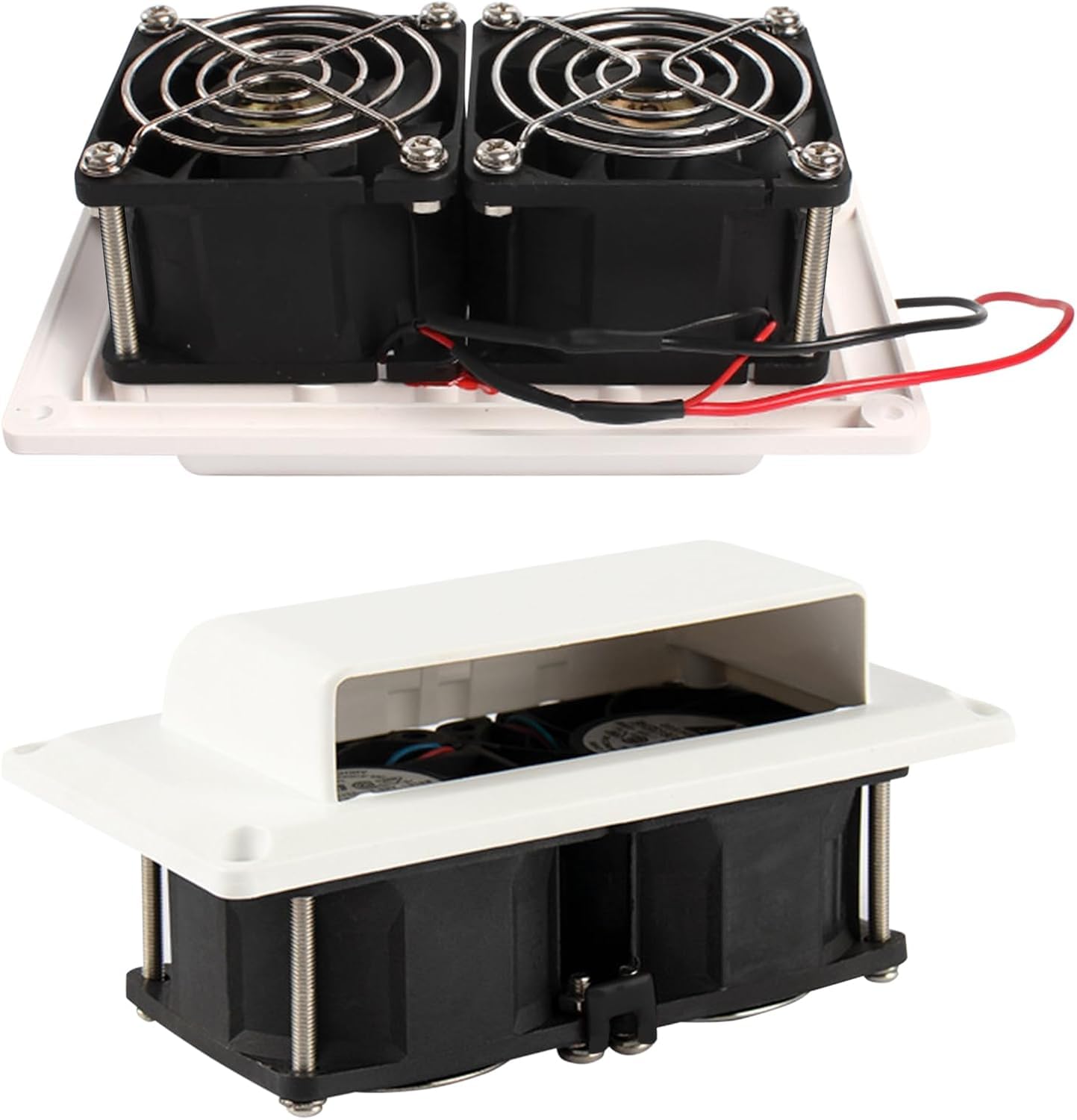 Ventilador de ventilación lateral de 12 V, ventilación de escape de plástico con tornillos de montaje