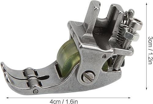 Miniatura 2 de Prensatelas para máquina de coser industrial, 1.6 x 1.2 pulgadas, rodillo de goma prensatelas resistentes a los pies, pequeña pieza de máquina de