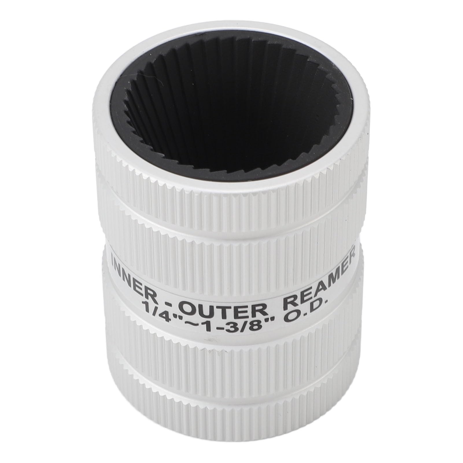 Alésoir pour tubes intérieurs et extérieurs, outil d’ébavurage de tuyaux en alliage d’aluminium pour tuyaux en acier inoxydable, outil de chanfrein ergonomique au design précis pou (S)