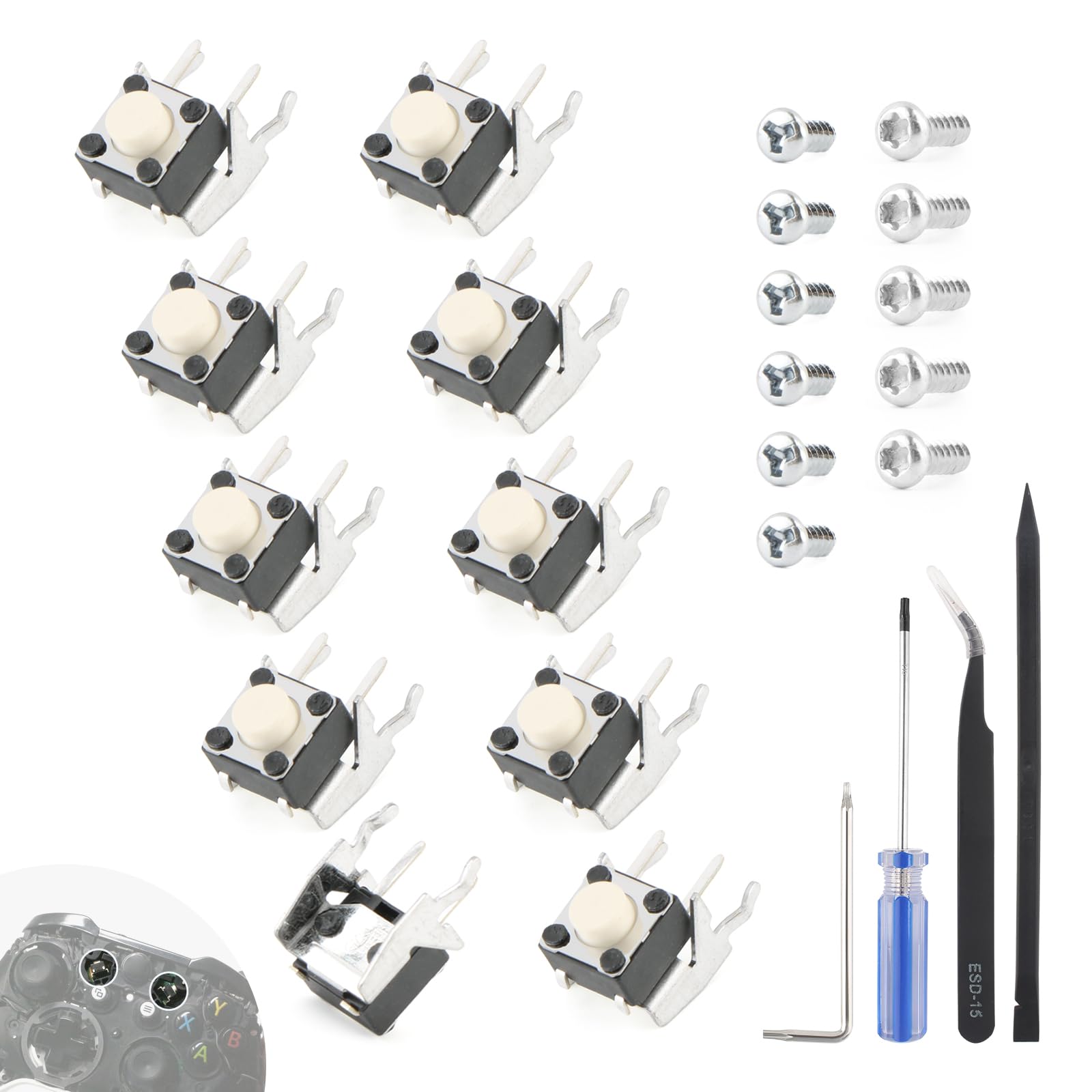 Amazon.com: 10PCS Tactile Switch for Xbox One/One S/X Tactile