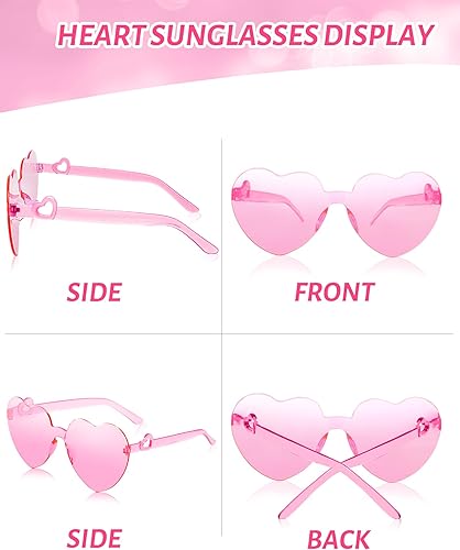 Miniatura 4 de AOOFFIV 12PCS Heart Sunglasses Candy Color Heart Glasses for Women Heart Sun Glasses for Bachelorette Valentines Party