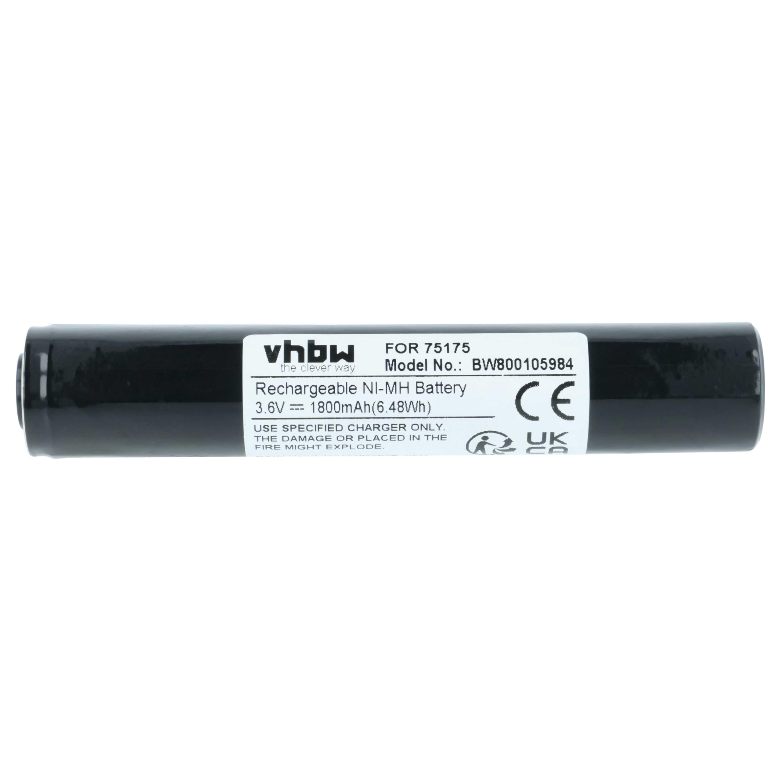 vhbw 3 x akumulator kompatybilny z Pelican Streamlight 76024, 76001, 76002, 76014, 76021, 76022 latarka czołowa (1800 mAh, 3,6 V, NiMH)