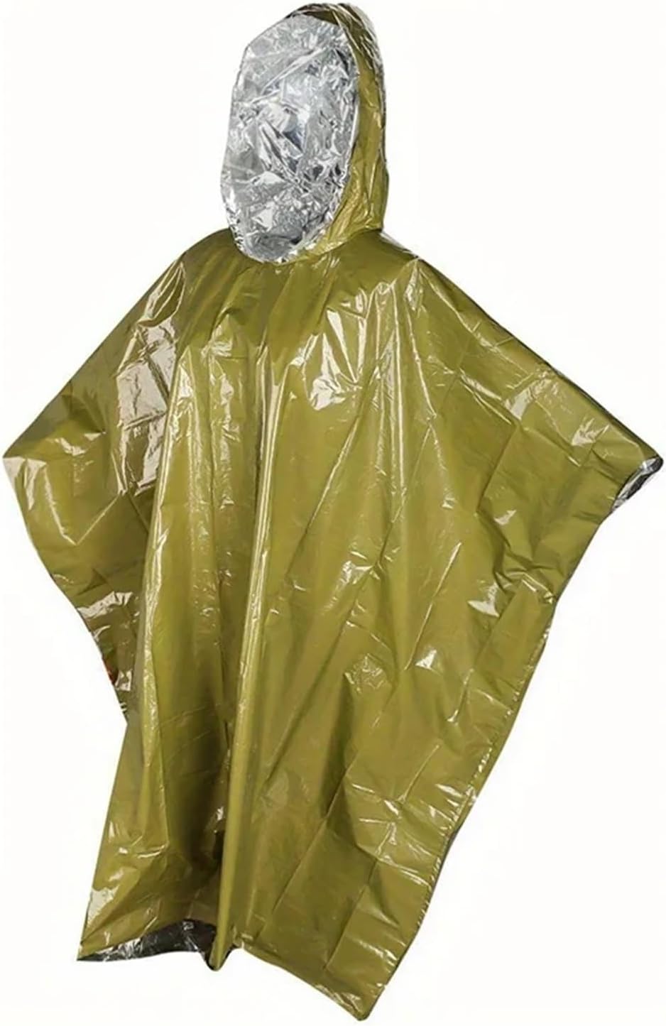 Rain Ponchos for Adults 4pc/set Heavy Duty Emergency Rain Poncho with Hood Reusable Thermal Blanket