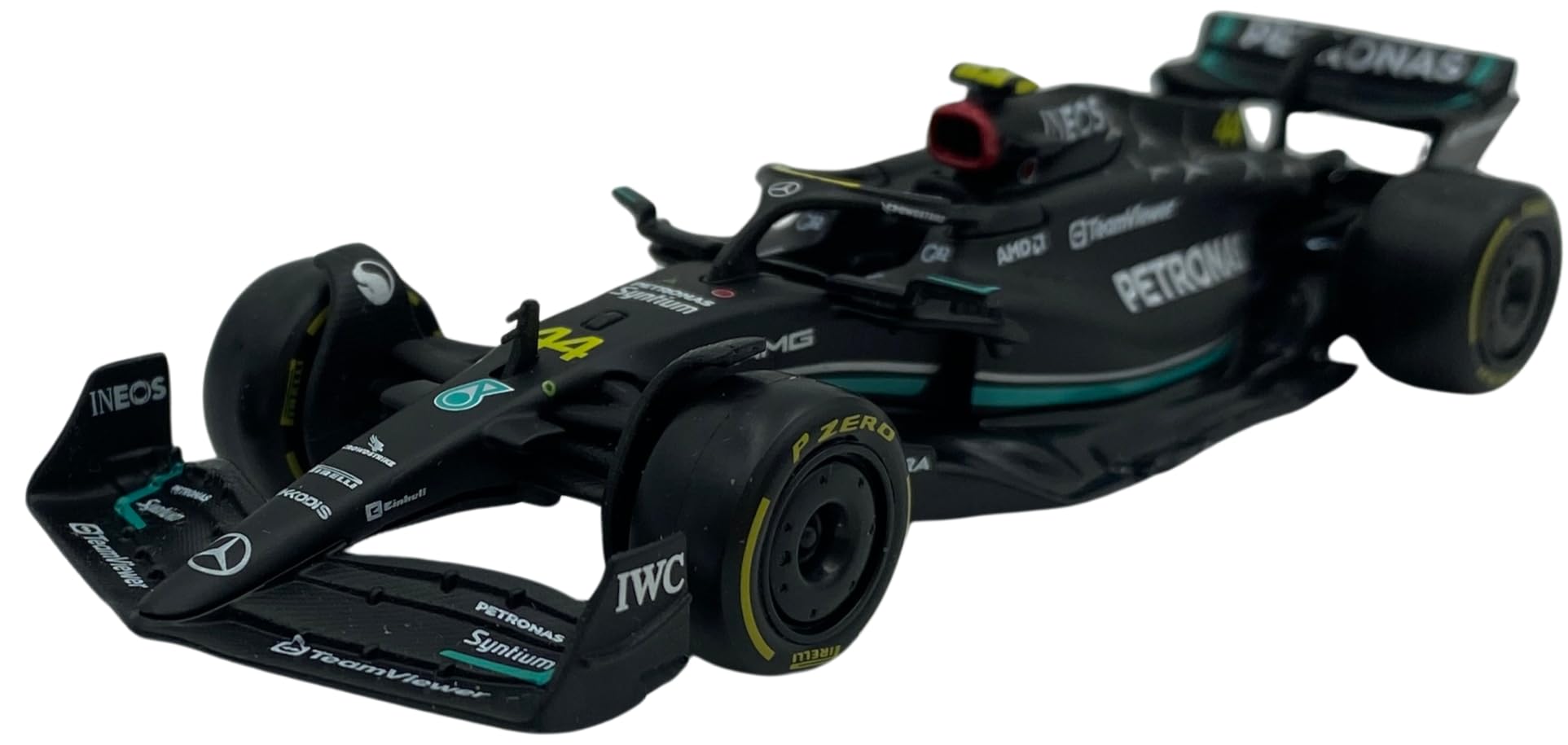 Bburago Modellauto F1 Mercedes AMG Petronas W14E 2023 – Lewis Hamilton 44 1:43