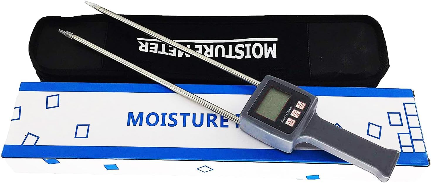 Portable Tobacco Moisture Meter Tester Analyzer For Tobacco Stem Silk Flakes Stalks Tobacco Slices/Leaves/Stalks Etc With Split Type 11 Kinds Codes Range 8% To 40%