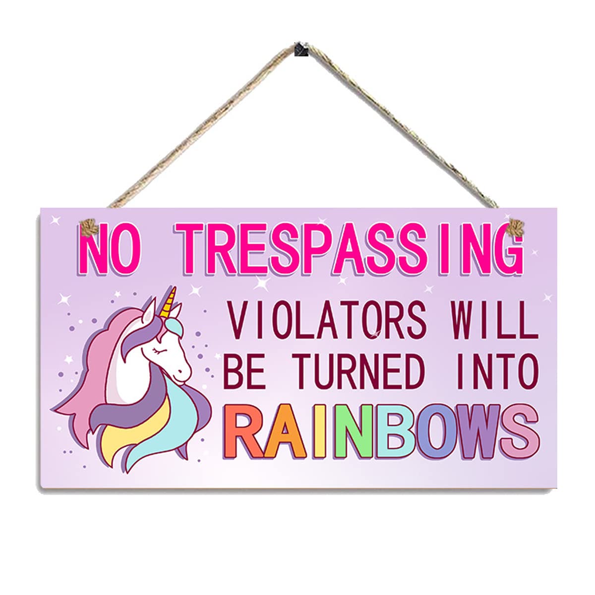 No Trespassing Sign, Girls‘ House Wall Decor - Rustic Wooden Signs Home Signs Bedroom Decor Wall Arts Vintage Wooden Decorations for Home 6 X 10 Inch