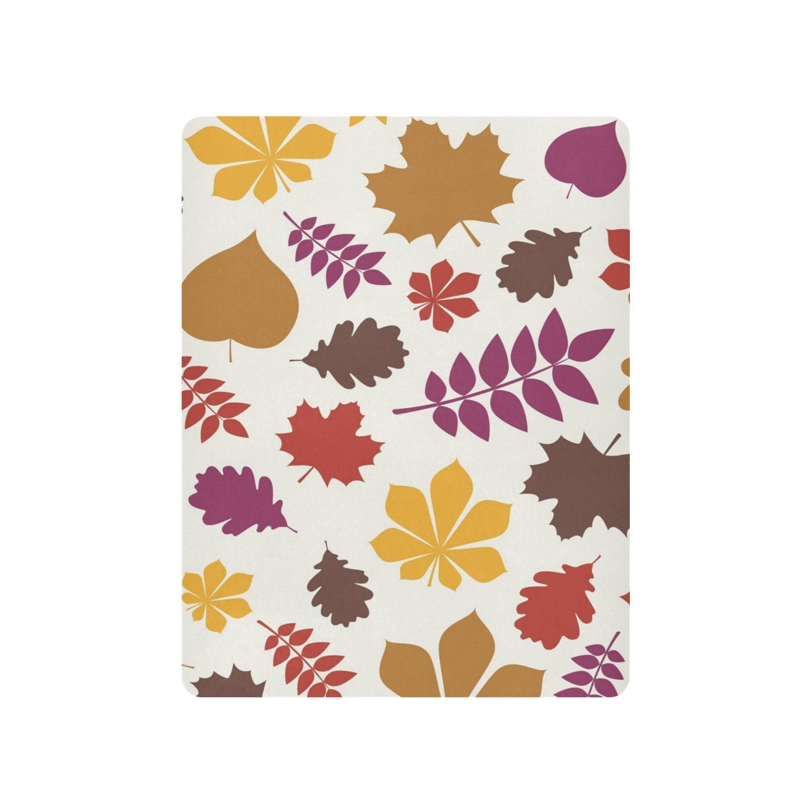 Moudou Autumn Maple Leaf Playard Sheet for Boy Girls, Soft Breathable Fitted Toddler Sheet for Standard Playard Bed Mattress, 39 x 27 x 5 Inch