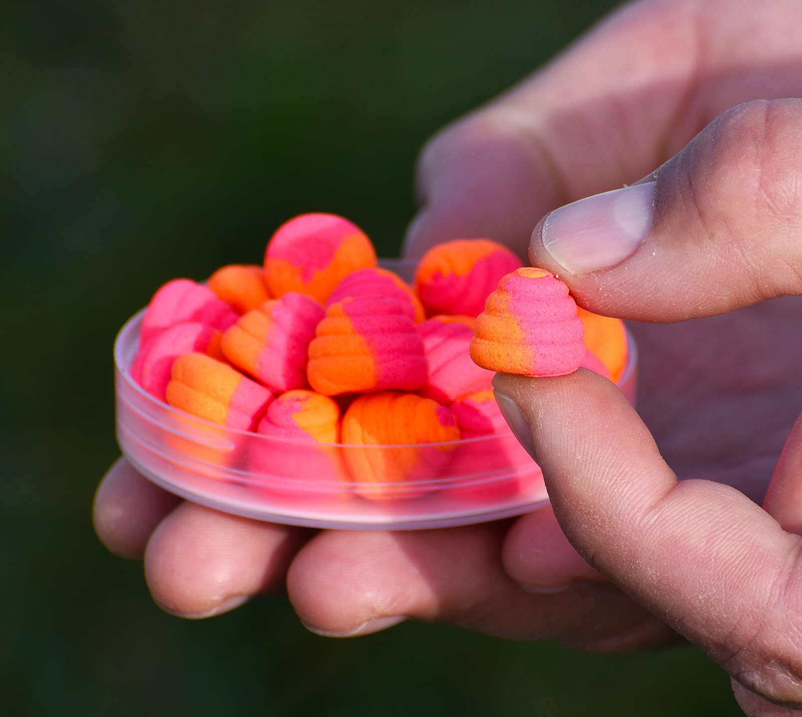 Haldorado Tornado Wafters Pellets Boilies Bait, Carp Feeder Fishing, Forma speciale, 100% biodegradabile, 12 mm di larghezza e 11 mm di lunghezza, Rosa-Arancio, Calamari e Pesca 30 grammi