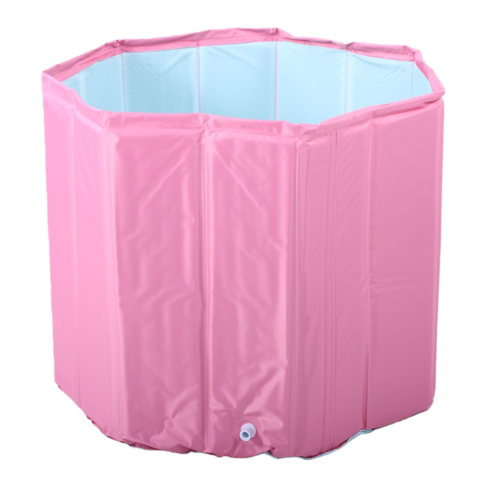 Vasca da Bagno Gonfiabile Pieghevole per Vasca da Bagno per Immersione in Spa per Adulti, Portatile Leggero per Uso Domestico PVC 31,50x25,59 Pollici (Rosa)