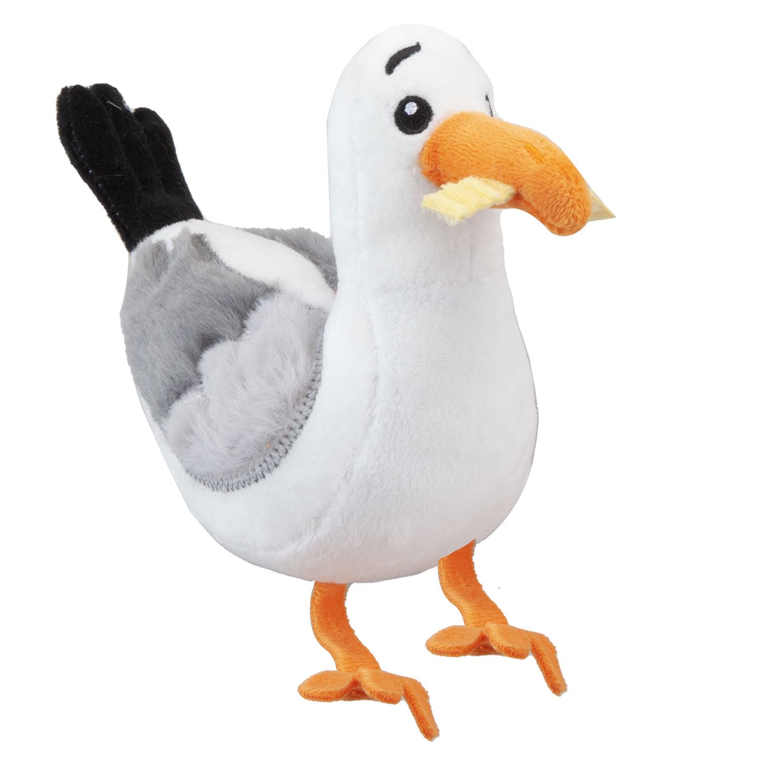 VFM - Seagull With Chip Soft Toy Animal Cute Plush Cuddly Furry Fluffy Stuffed Toy Plush Toy Cute Stuffed Plushie, Gifts for Birthday, Valentine's Day Christmas - 16cm White