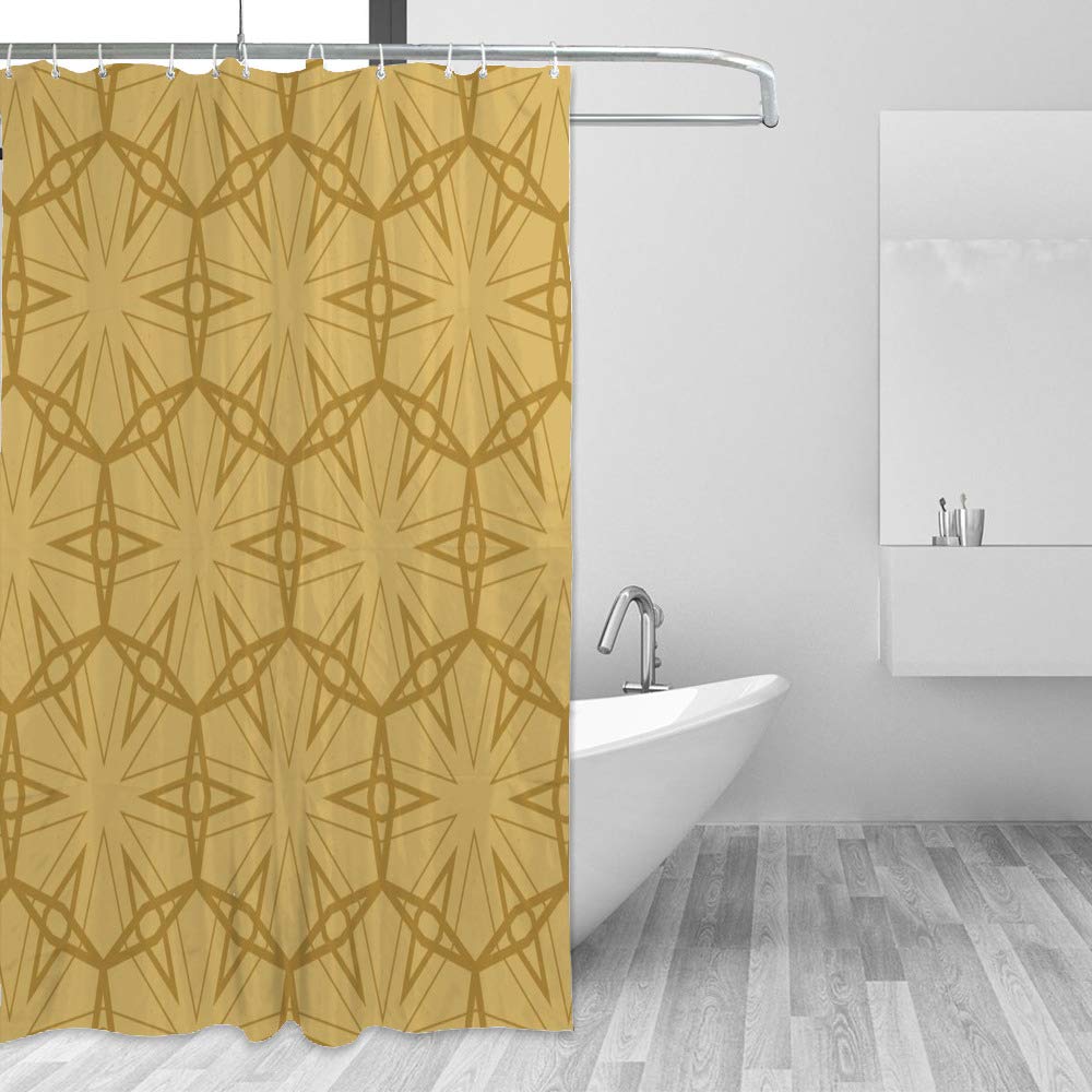 Rideau de douche imperméable motif géométrique moderne tissu polyester 60x72