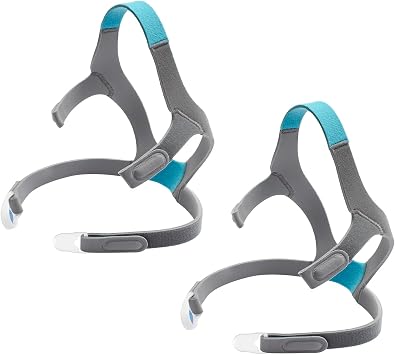 2Packs F20 Headgear Compatible with AirFit/AirTouch F20Standard N10 Full Face Mask, Soft Comfortable Replacement Head Strap with 4 Clips