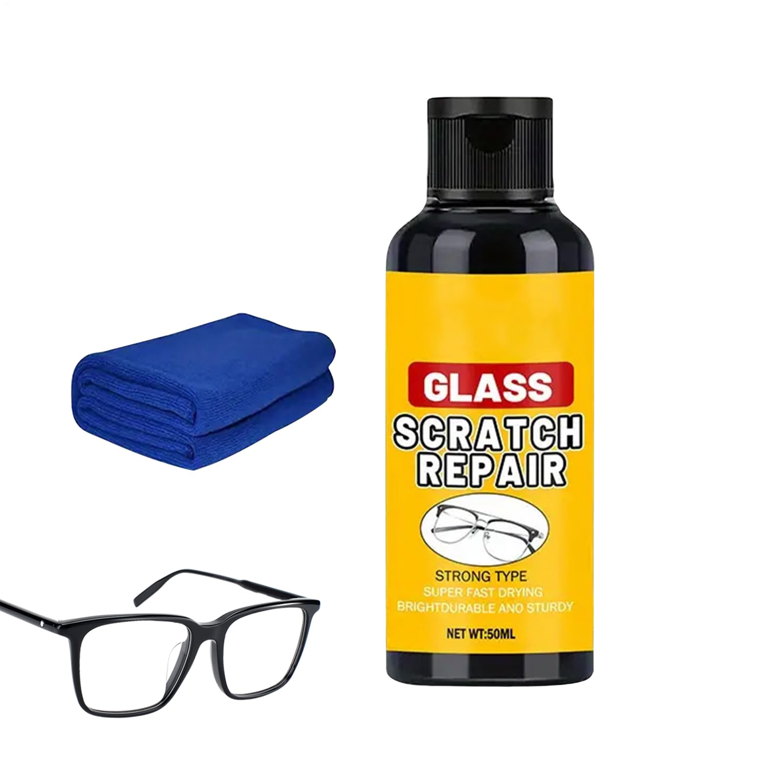 Lens Scratch Remover - Protective Quick Repair Polish, Wax Lens Cleaning Wax Glasses Scratch Eraser for Sunglasses Men Women Adults Students Daily Travel Home School Portable Easy to Use Protective