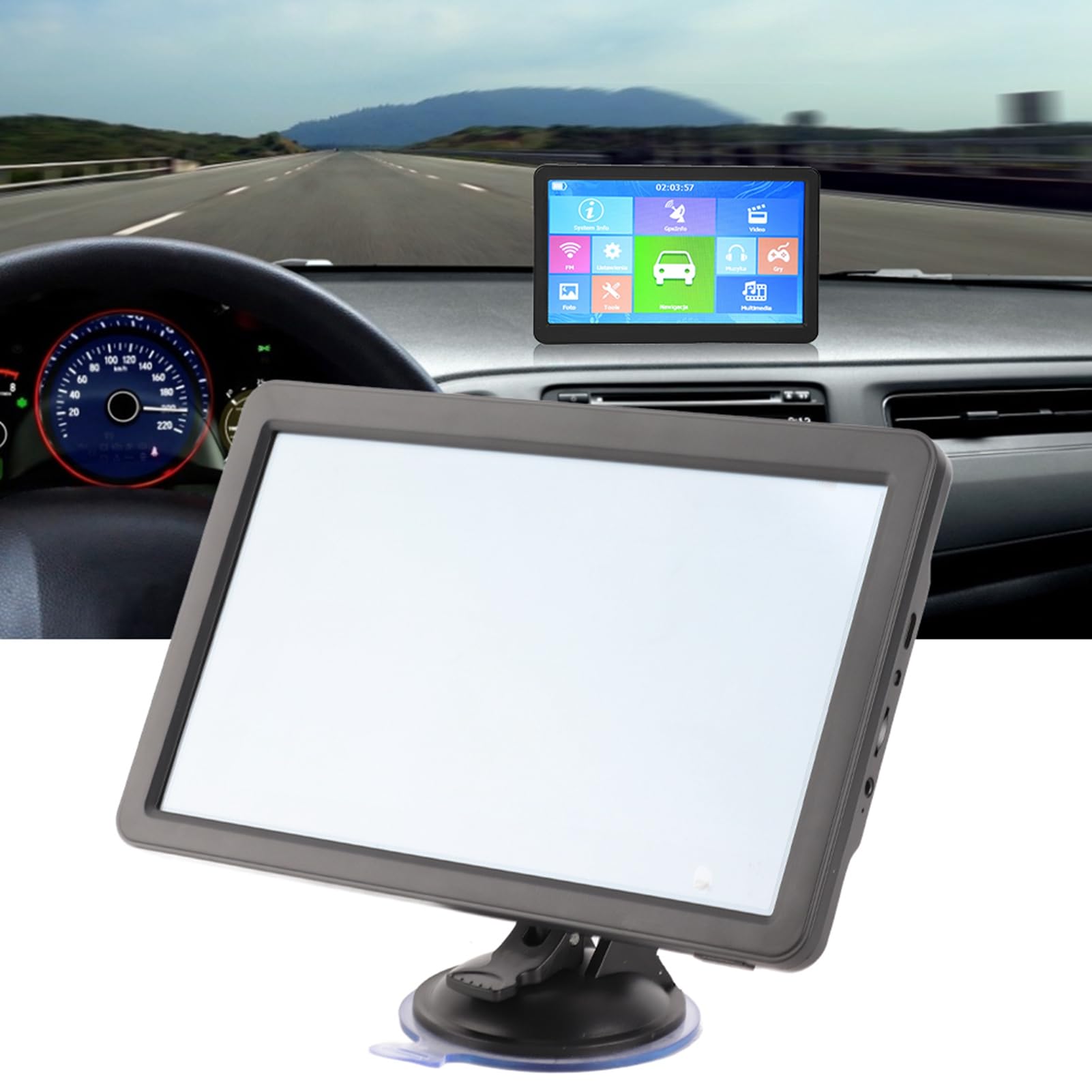 Navigation GPS Universelle 9 Pouces avec Mémoire de 16 Go pour
