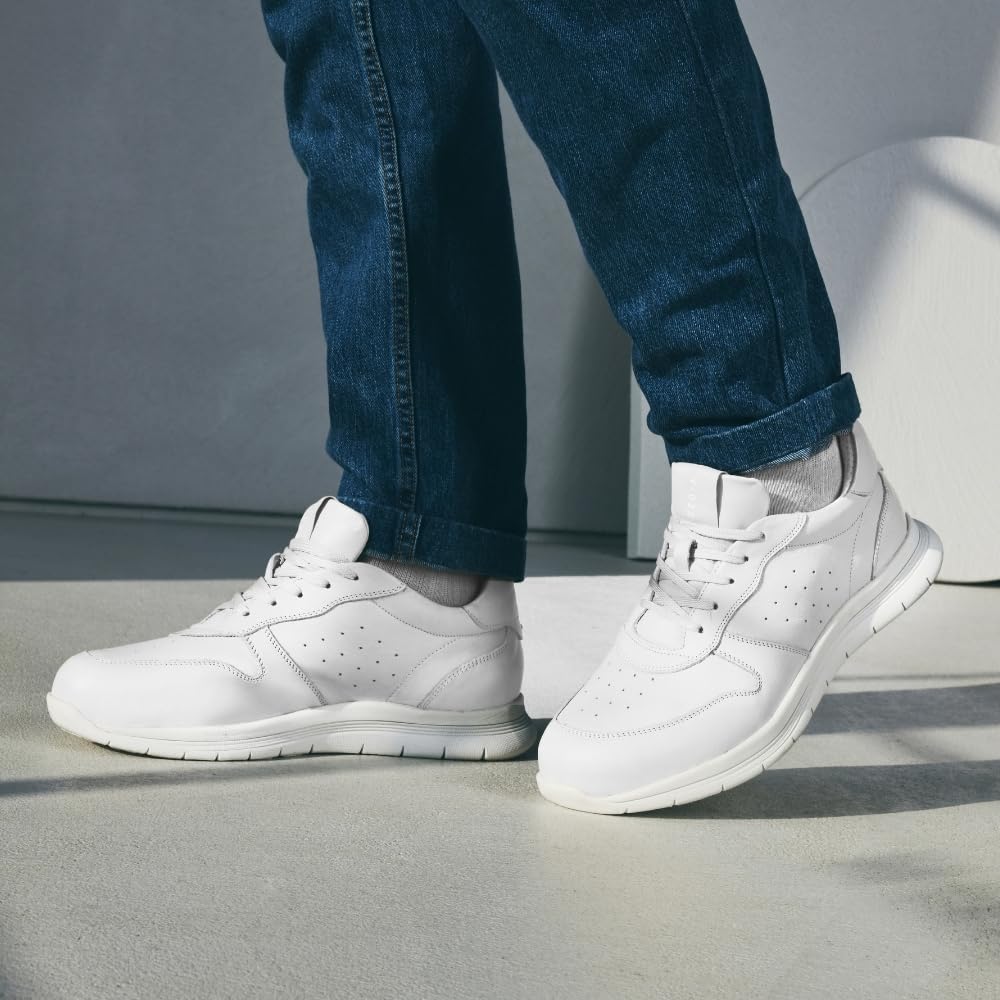 YDA Trail – Orthopädische Leder-Sneaker, Rocker-Sohle | weiches Premium-Leder, Spring System mit Energierückgabe, Anti-Slip Rocker-Sohle, Fußbett für Einlagen tauschbar, Dämpfung