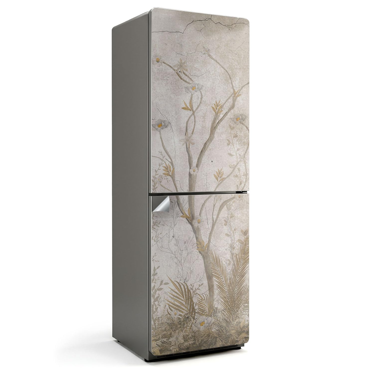Autocollants pour frigo 60x190 fleuri pour une décoration de cuisine nature
