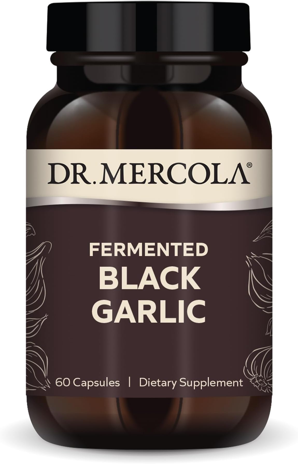 Fermented Black Garlic, 30 Servings (60 Capsules), Dietary Supplement, Supports Immune and Blood Pressure Health, Non GMO