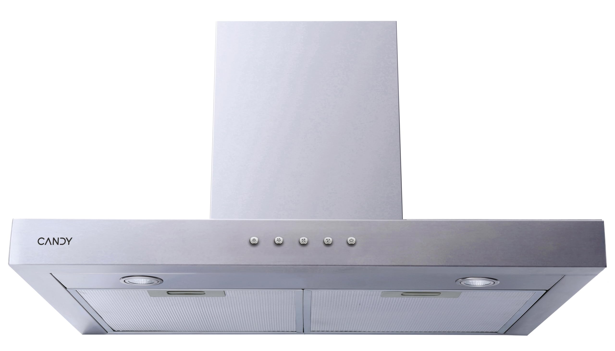 Candy CMB655XGG, Campana Extractora 60 CM, 3 Niveles de Potencia, 160W, 552,5M3/H, Codo Reductor a 12CM, Filtros de Carbono, 2 Paneles Aluminio Antigrasa, Iluminación LED, 66DB, Inox