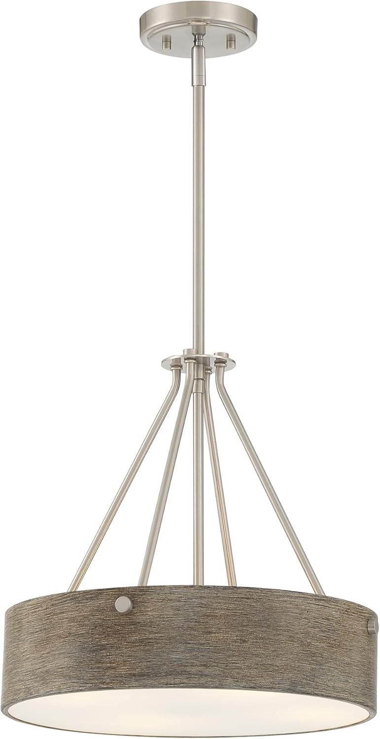 DESIGNERS FOUNTAIN Erba 3-Light Pendant, Brushed Nickel, D228M-16P-BN