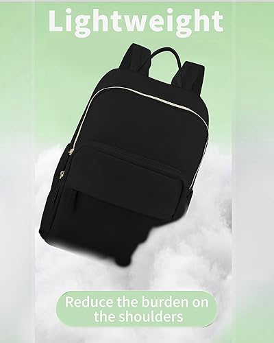 Miniatura 7 de suratio Mochila para laptop para mujer, mochila para profesores, mochila de trabajo para computadora con compartimento para laptop, A-Negro, Moderno