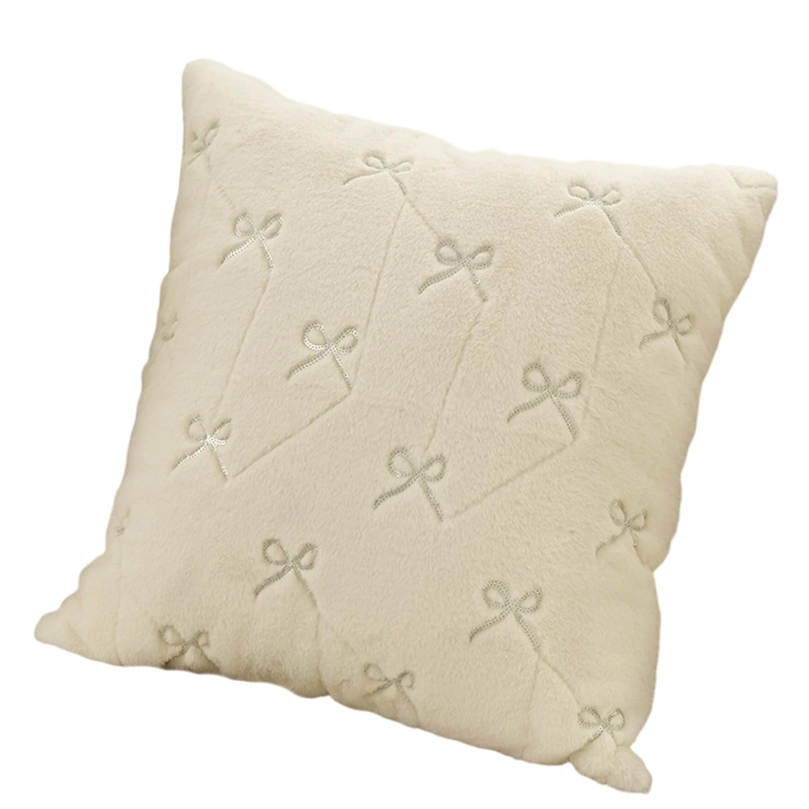 Jazuaiao Bowknot Pillowcase Wrinkle-Resistant Pet-Friendly Easy Care for Dorm Kids Room Accent Bowknot Pillowcase