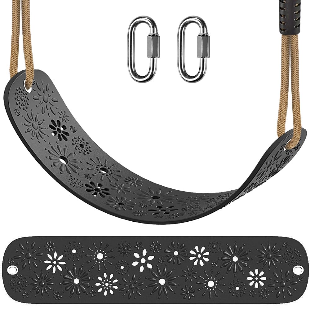 SELEWARE Swing Set Accessories Kids Swing Seat with Adjustable Rope Backyard Swingset Replacement for Both Indoor and Outdoor use Stylish Design Support 500 lbs