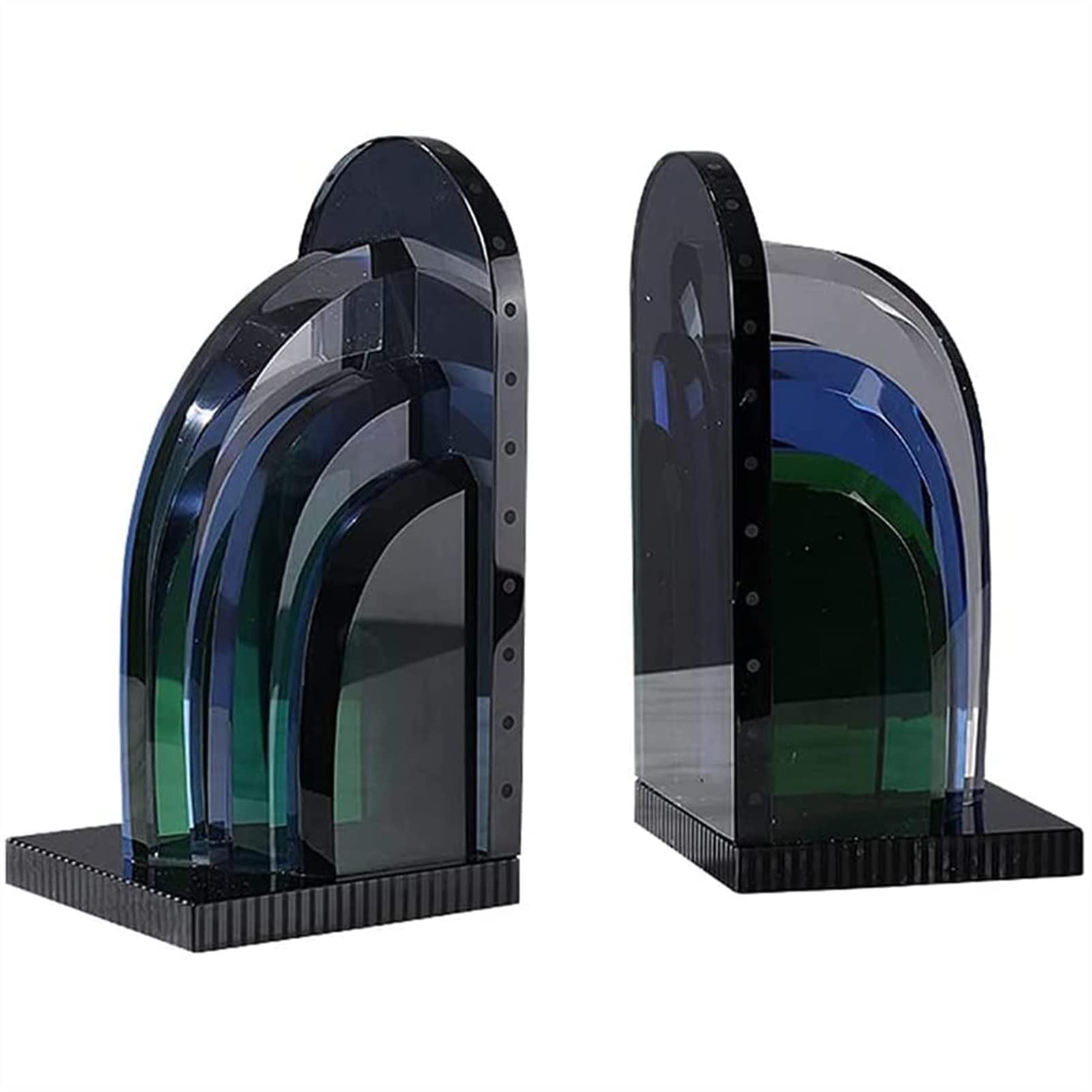 Fermalibri in cristallo, 1 paio, fermalibri per ufficio, antiscivolo, stabile, resistente, per libri, decorazione in cristallo e fermacarte