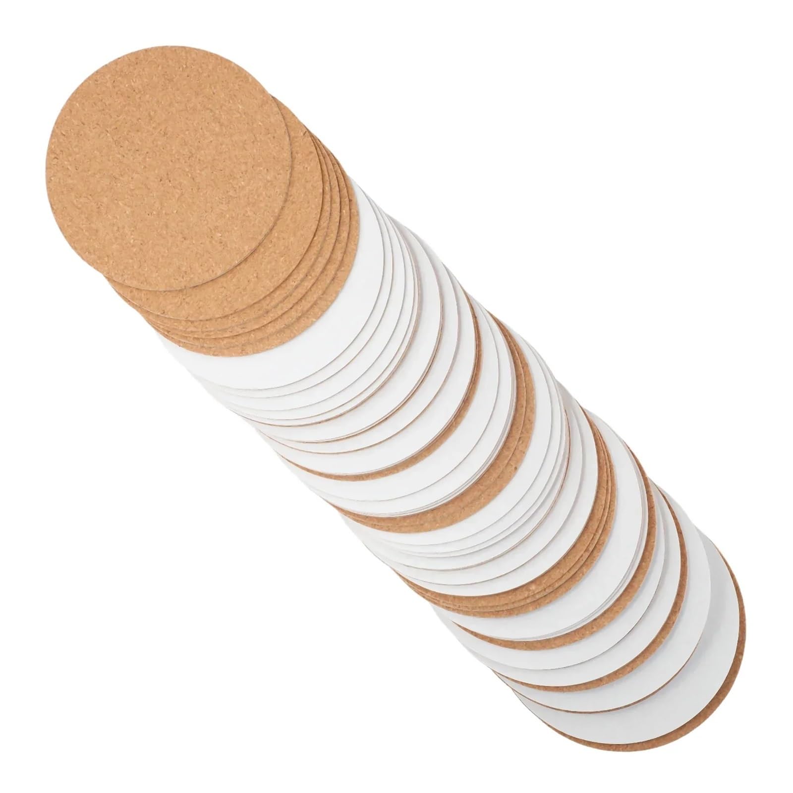 Posavasos 60 uds Posavasos de Corcho Natural Aislamiento térmico Forma Redonda tapetes for Tazas diámetro 10cm Vino café té Mesa Almohadilla hogar Oficina Cocina Herramienta