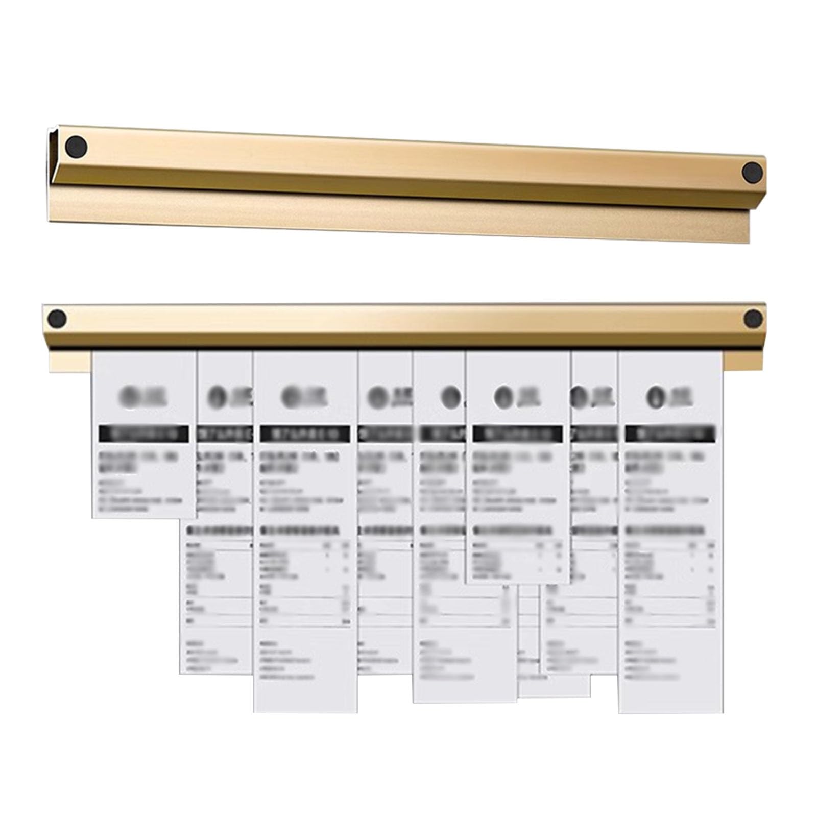 comandero hosteleria Soporte Adhesivo Para Tickets, 2 Piezas De Riel De Aluminio Para Tickets De Catering, 20/30/40/50/60/70/80/90/100/120 Cm, Dispositivo Para Recoger Tickets Para Oficinas(L 120 cm)
