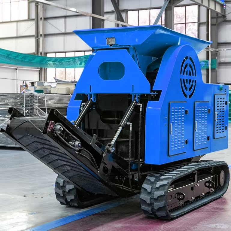 Portable Mini Tracked Mobile Crusher Plant, Compact Rock & Concrete Crushing Machine, Mobile Aggregate & Recycling Crusher for Quarry Mining, Road Construction & Demolition Projects